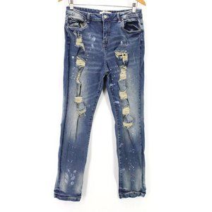Refinery Republic Jeans Womens Blue Denim Casual Skinny Distressed Size 18